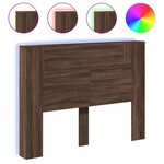 vidaXL Armoire tête de lit avec LED chêne marron 140x16 5x103 5 cm