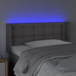vidaXL Tête de lit à LED Gris 93x16x78/88 cm Similicuir