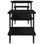 vidaXL Meuble TV noir 197x35x52 cm bois d'ingénierie