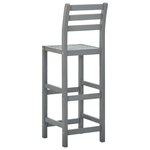 vidaXL Tabourets de bar lot de 2 gris bois d'acacia massif