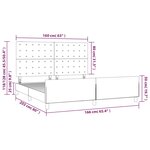 vidaXL Cadre de lit avec tête de lit Cappuccino 160x200 cm Similicuir