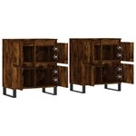 vidaXL Buffets 2 Pièces chêne fumé bois d'ingénierie
