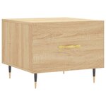 vidaXL Tables basses 2 Pièces chêne sonoma 50x50x40 cm bois d'ingénierie
