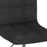 vidaXL Chaises pivotantes à manger lot de 4 Noir Tissu