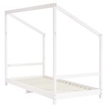 vidaXL Cadre de lit d'enfant blanc 2x(90x190) cm bois de pin massif