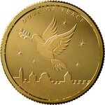 Monnaie en or g 7.77 (1/4 oz) millésime 2023 dove of peace 1/4