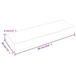 vidaXL Étagère murale marron clair 60x20x6 cm bois chêne massif traité