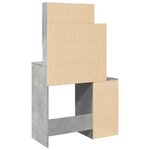 vidaXL Coiffeuse avec armoire gris béton 80x35x132 cm