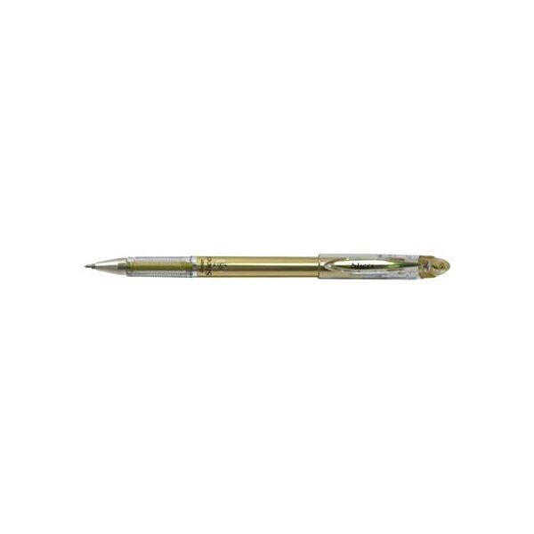 Roller encre gel métallique Slicci  Pointe 0 8 mm  Or PENTEL