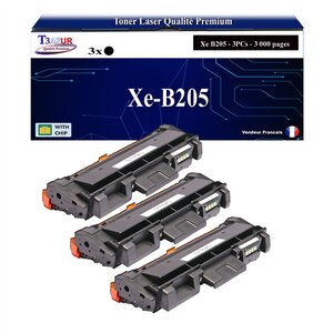 T3AZUR -3x Toners compatibles avec Xerox B205 B210 B215 (106R04347/106R04346) - Noir