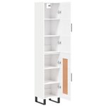 vidaXL Buffet haut Blanc brillant 34 5x34x180 cm Bois d'ingénierie