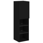 vidaXL Meubles TV avec lumières LED 2 Pièces noir 30 5x30x102 cm