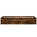 vidaXL Cadre de lit chêne fumé 90x190 cm bois d'ingénierie