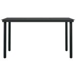 vidaXL Ensemble de salle à manger de jardin avec coussins 5 Pièces Noir