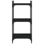vidaXL Bibliothèque à 3 niveaux noir 40x30x86 cm bois d'ingénierie