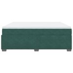vidaXL Sommier à lattes de lit et matelas Vert foncé 180x200cm Velours