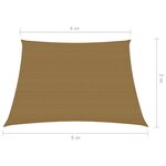 vidaXL Voile d'ombrage 160 g/m² Taupe 4/5x3 m PEHD