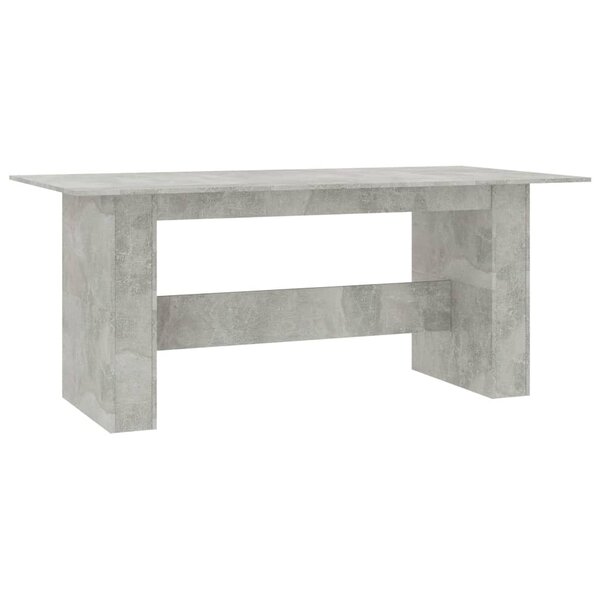 vidaXL Table à manger Gris béton 180x90x76 cm Bois d’ingénierie