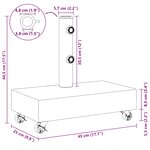 vidaXL Socle de parasol Gris clair 45x25x8 3 cm Granite