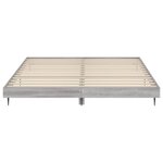 vidaXL Cadre de lit sonoma gris 150x200 cm bois d'ingénierie