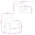vidaXL Fauteuil inclinable de massage Marron Similicuir