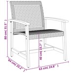 vidaXL Chaises de jardin lot de 2 gris résine tressée et bois d’acacia