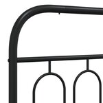 vidaXL Tête de lit métal noir 100 cm