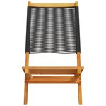 vidaXL Chaises de jardin pliantes lot de 4 noir bois d'acacia massif