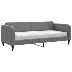 vidaXL Lit de jour avec matelas gris foncé 80x200 cm tissu