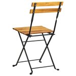 vidaXL Chaises pliables de jardin 2 Pièces Acier et bois d'acacia solide