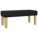 vidaXL Sommier à lattes de lit avec matelas Noir 90x200 cm Tissu