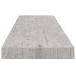 vidaXL Étagères murales flottantes 4 Pièces Gris béton 90x23 5x3 8cm MDF