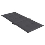 vidaXL Coussins de chaise de jardin à dossier haut lot de 4 anthracite