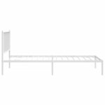 vidaXL Cadre de lit métal avec tête de lit blanc 80x200 cm