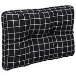 vidaXL Coussins de palette lot de 2 motif à carreaux noir tissu