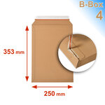 Lot de 10 enveloppes carton b-box 4 marron format 250x353 mm