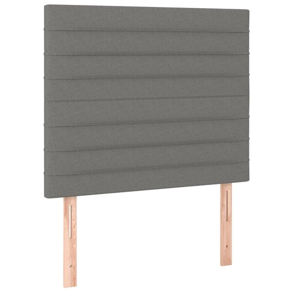 vidaXL Têtes de lit 2 Pièces Gris foncé 90x5x78/88 cm Tissu