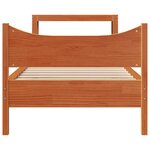 vidaXL Cadre de lit avec tête de lit cire marron 90x200 cm bois de pin