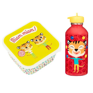 Boîte à goûter + Gourde Enfant - Tigre