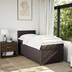vidaXL Sommier à lattes de lit avec matelas Marron foncé 90x200 cm
