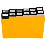 Guide de classement 105 x 148 mm exacompta jaune - jeu de 24