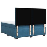 vidaXL Sommier à lattes de lit et matelas bleu 180x200 cm velours
