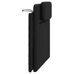vidaXL Coussin de tête de lit noir 100 cm similicuir