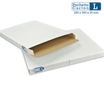 Lot de 25 boîtes pochettes carton l - hauteur 3cm - format 254x356 mm