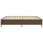 vidaXL Cadre de lit Marron foncé 160x200 cm Tissu