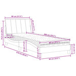 vidaXL Lit avec matelas bleu 80x200 cm velours