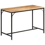 vidaXL Table à manger 110x55x75 cm bois de manguier massif brut et fer