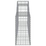 vidaXL Paniers à gabions arqués 10 Pièces 300x30x60/80 cm Fer galvanisé