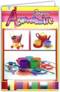 Carte Joyeux Anniversaire pour Petite Fille Enfant avec Enveloppe 12x17 5cm