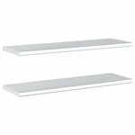 vidaXL Étagères murales 2 Pièces 100x30x3 cm argenté acier inoxydable